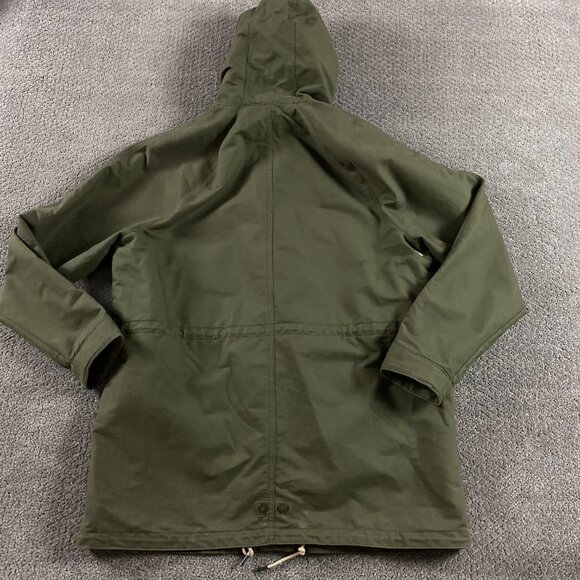 Abercrombie & Fitch Jacket Men's XL Cotton Green Military Utility Hooded Field - Picture 5 of 13